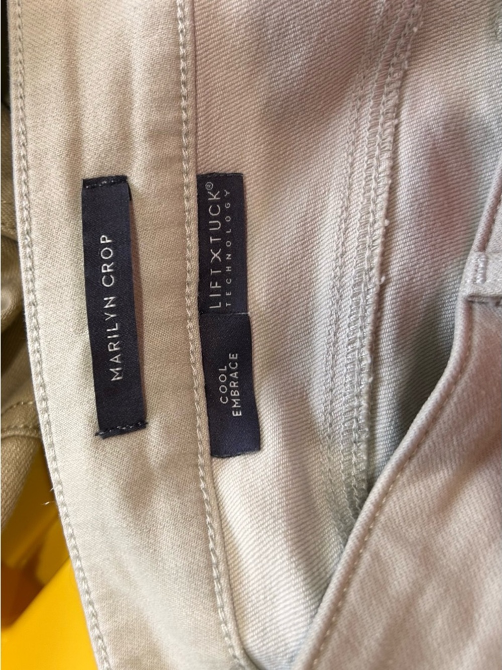 NYDJ Beige Cropped Straight-Leg Jeans - Picture 7 of 7